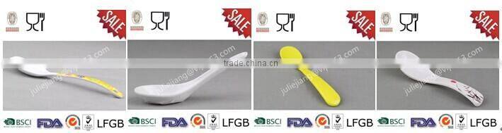 Archy Handle Hole Chinese Flower Melamine Spoon for Soup Dinnerware