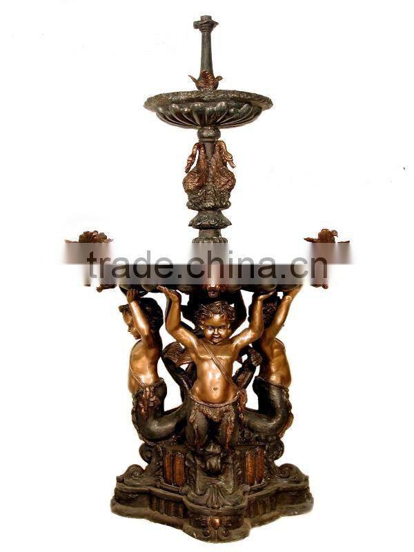 landscape garden decorations bronze metal nude fountains boy