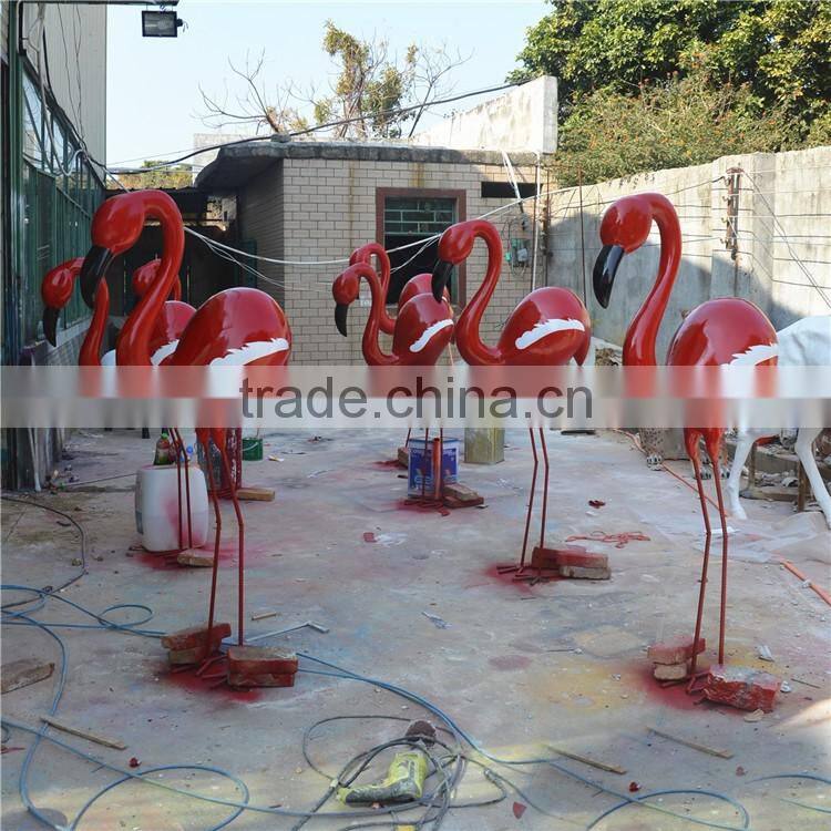 garden decoration animals resin crafts fiberglass flamingo statue