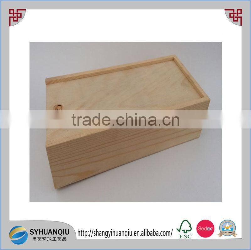 Cheap pine wooden wine box