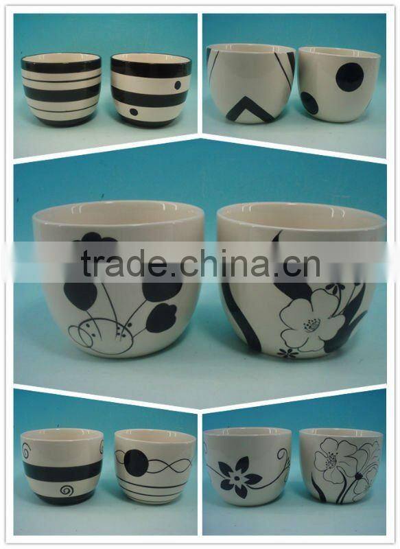 Indoor colorful round ceramic flower pot