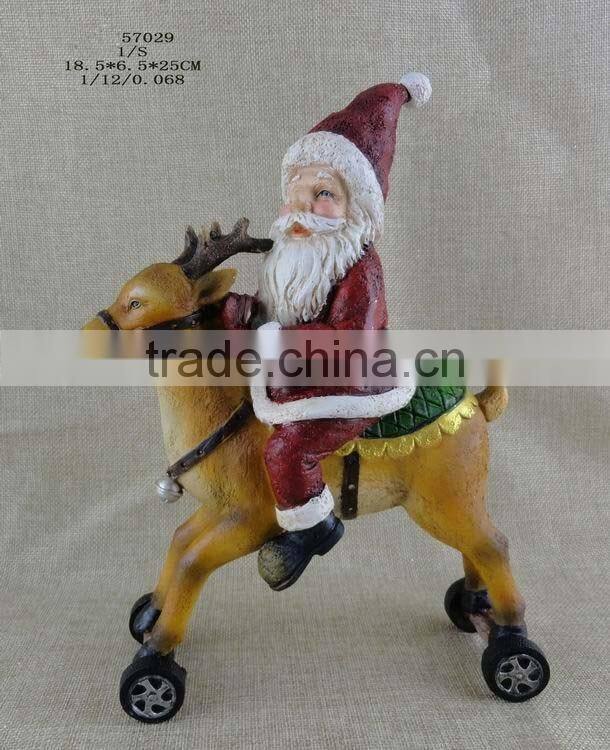 resin christmas santa clause figurine decoration