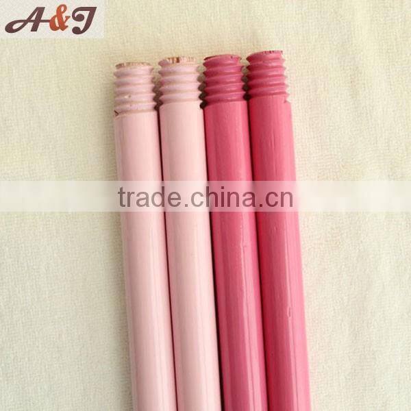 Smooth paint wooden broom handles with popular thread