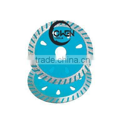 Broad Segment Turbo Saw Blade With Droplike Hole