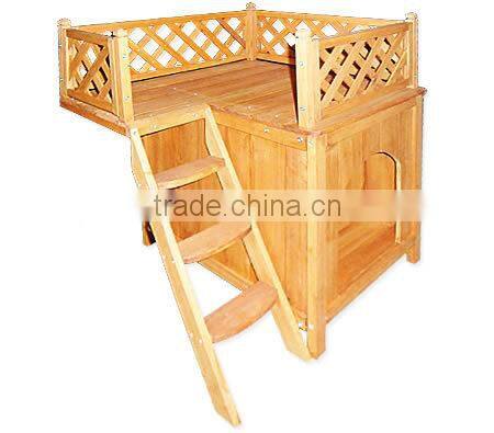 Apartment Style Indoor/Outdoor Wooden Pet House Kennel for Dog / Cat