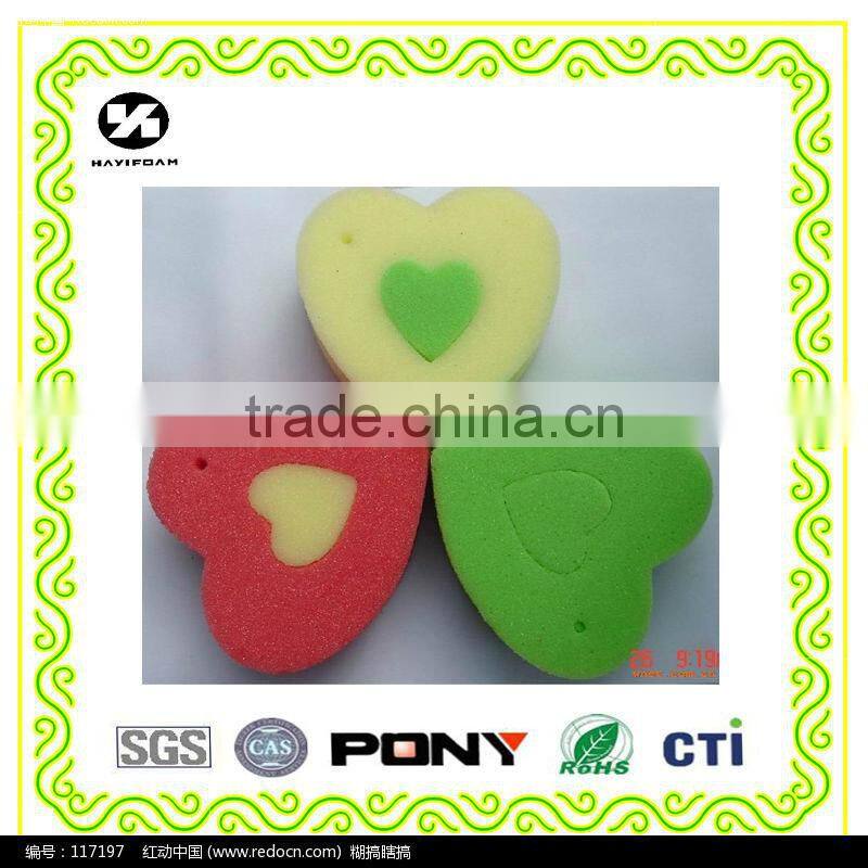 disposable flower shape kitchen cleaning nylon sponge