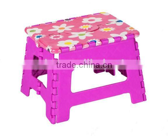 2015 hot sale promonitional printing beautiful flower foldable stool
