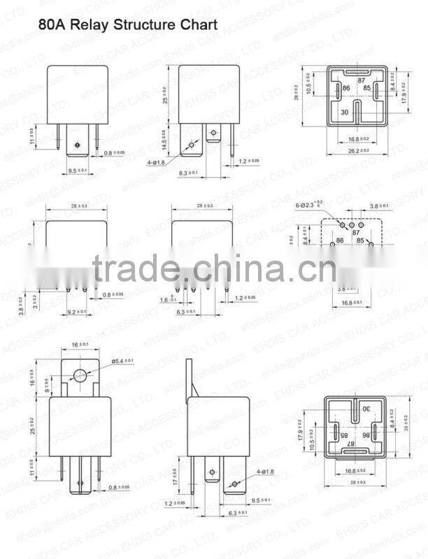 high quality refrigerator compressor relay 12v 80a 4pin timer replay