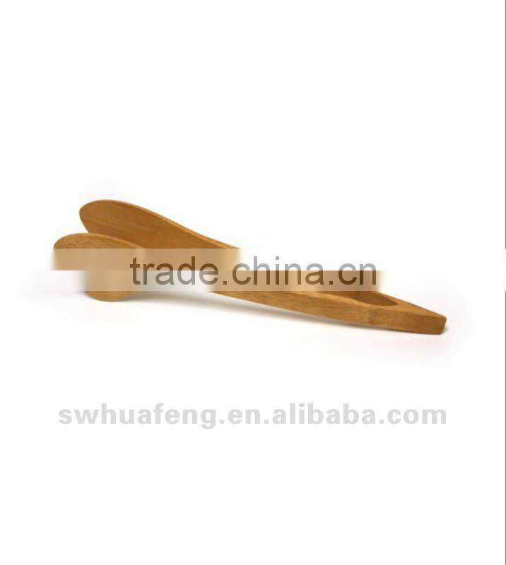 2017 Natural bamboo bread and salad tongs