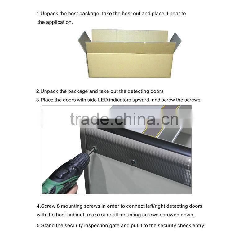 security door frame column walkthrough metal detector gate