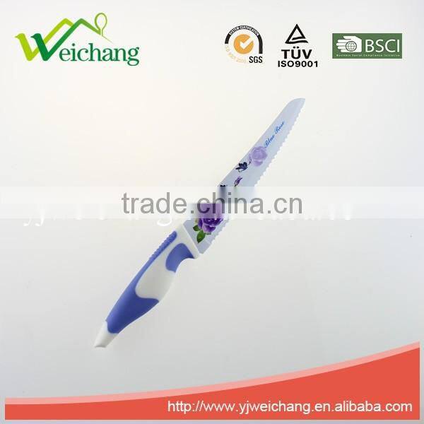 WCE567 5 pcs set Kitchen Knives artwork painting blade PP with TPR handle , hot sale, Wholesale