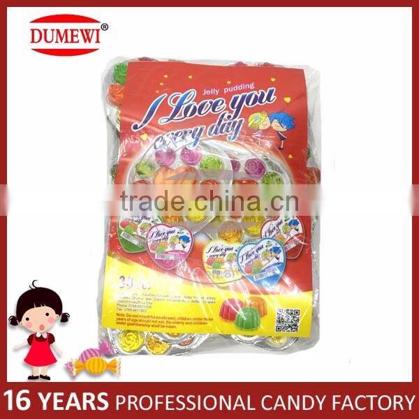 HALAL Heart Shape Jelly Mixed Fruit Flavor Cube Jelly Bag Pack