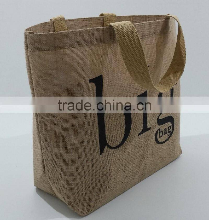 Jute Bag - web handle tote bag - natural - safe for nature