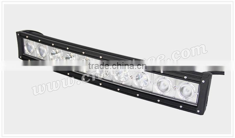 High intensity cree led bar lighting curved led light bars for auxiliary lighting