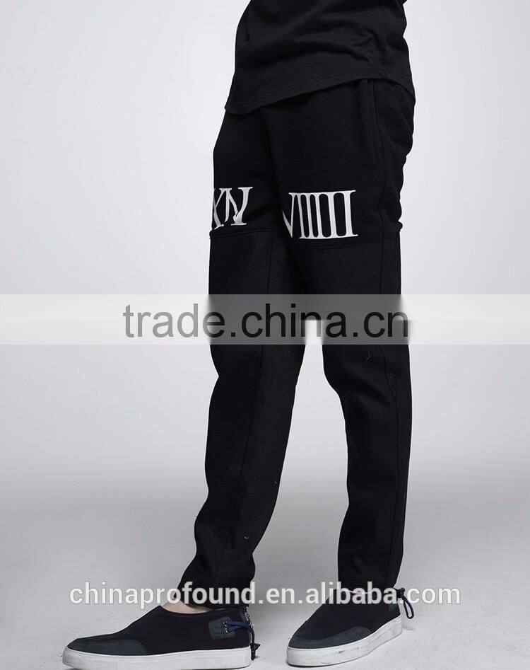 Custom latest design casual sweat pants cotton mens sports sweatpants with printing logo