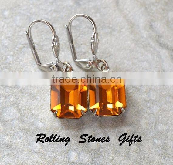 Topaz good quality octagon facets crystal fancy stone for ornaments