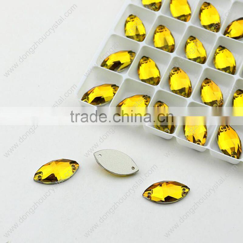 Newest leaf shape sew on k5 crystal rhinestones,sewing crystals on dress/shoes/bag/jewelry