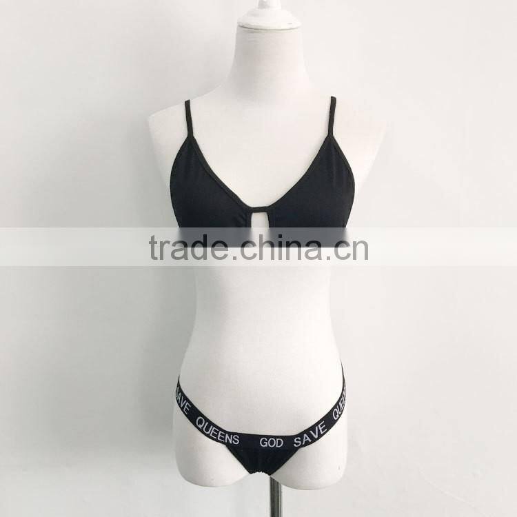 new fashion hot sexy hollow out letter bikini set