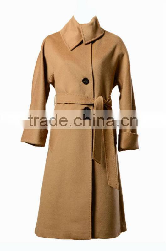 Women's Mandarin Collar Design Long Winter Coat