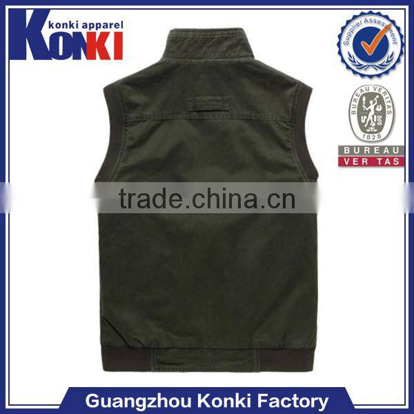 personalized custom cheap clothing vest with many pockets