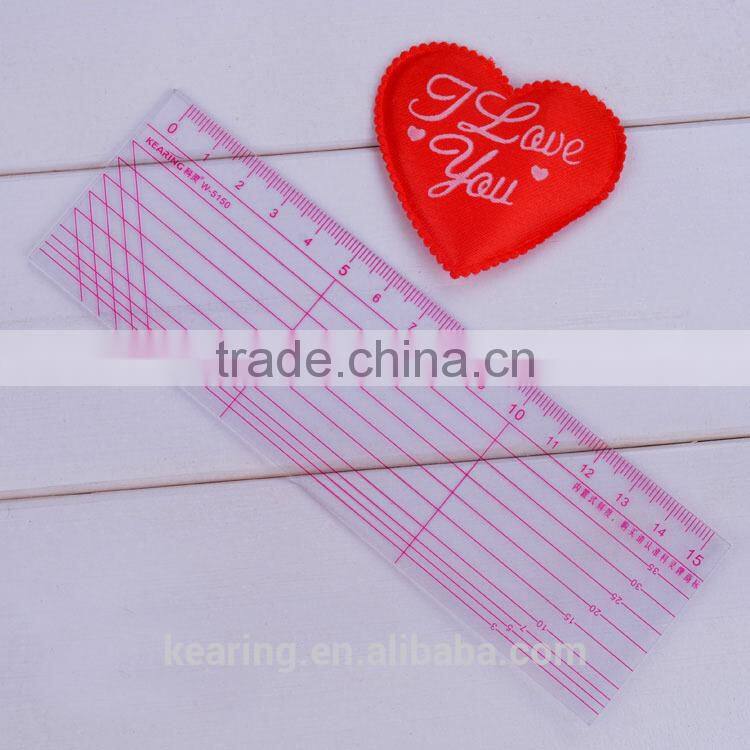 Kearing 5*15*0.12cm rectangle patchwork Grading rulers for sewing 1.2mm thickness Plastic Rulers# W5150