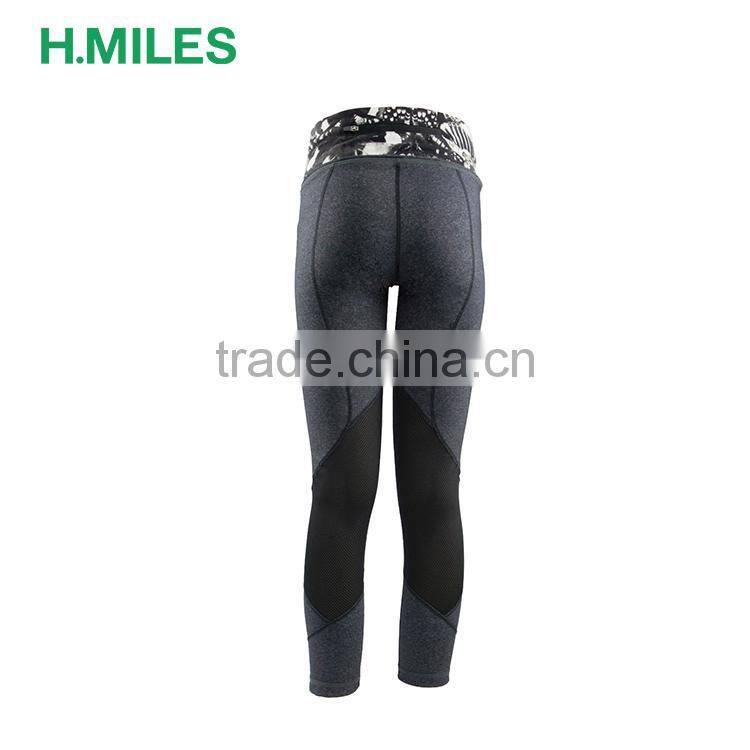 Wholesale Custom Sexy Polyester Spandex high waist fitness women leggings