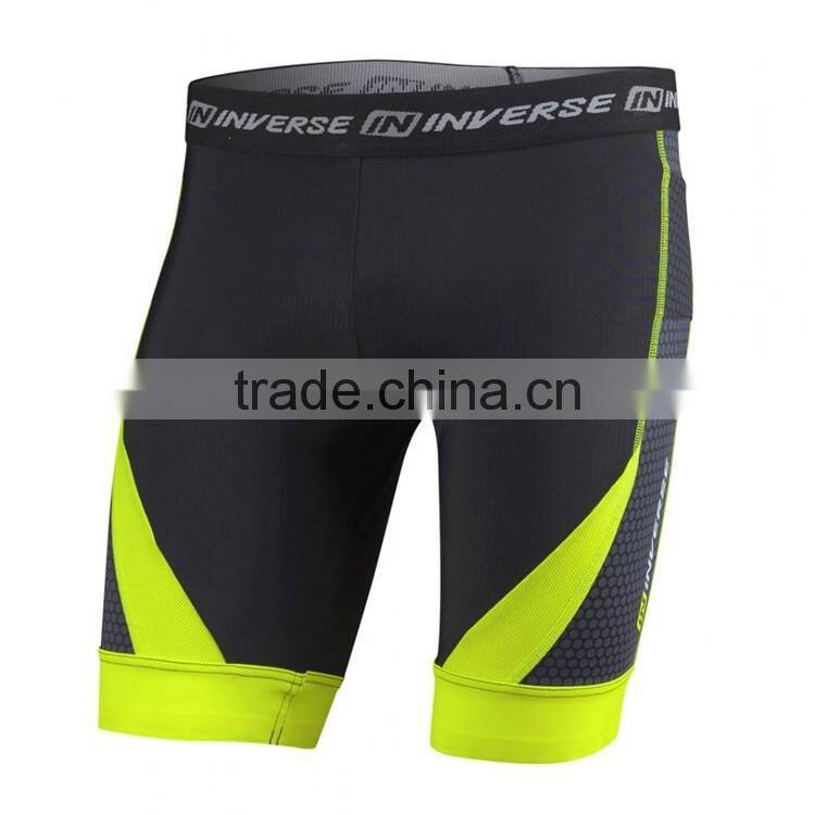 High quality custom sports fitness gym and running tight shorts authentic wear