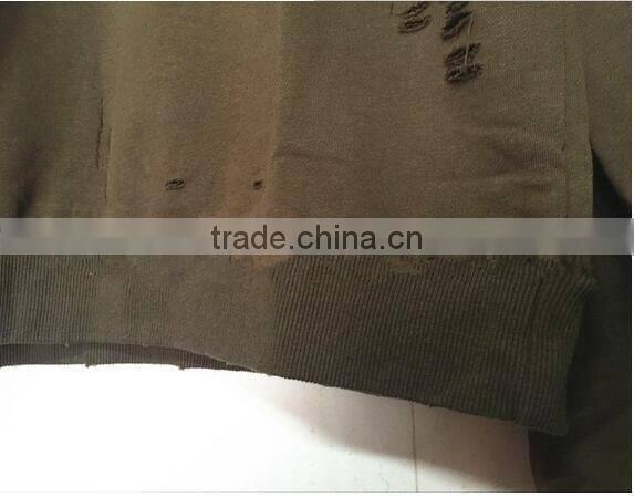 Adults fashion O-neck hole sweater Pullover Style pullover sweatshirt fleece