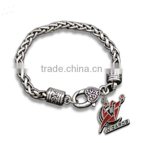 2016 twist chain bracelet custom MOM heart charm bracelet fashion style clasp bracelet for Mother's Day
