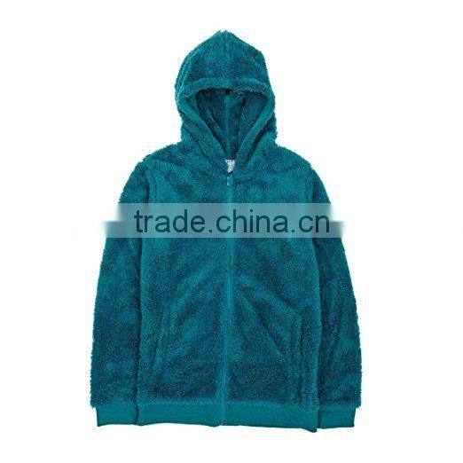 Polar Fleece Hoodies for Kid Zip Up Furry Sweatshirt Jacket Customize Logo Kid Clothing Wholesale