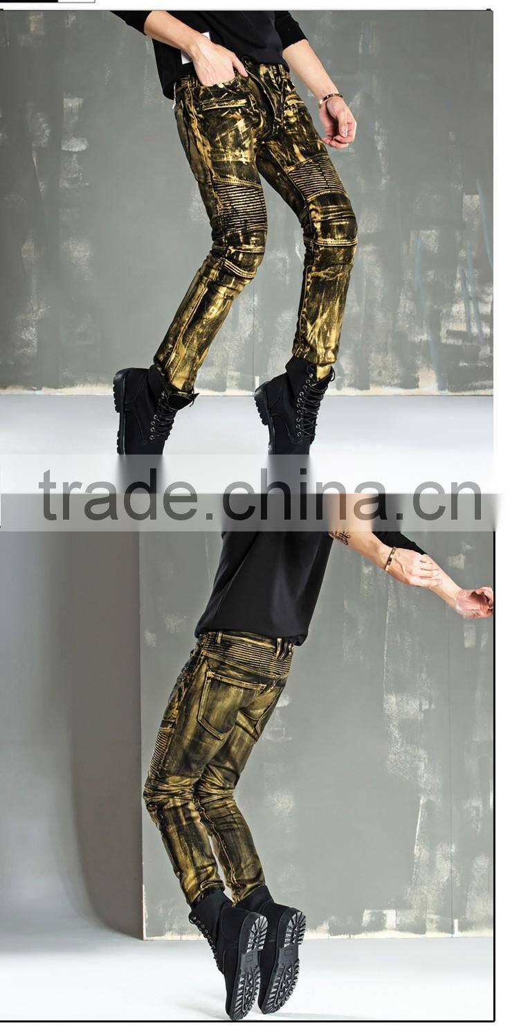 2017 new hot sell men jeans biker Skinny jeans slim Biker jeans pants in stock male accept small order