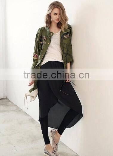 2016 latest design chiffon cover up ladies skirt leggings