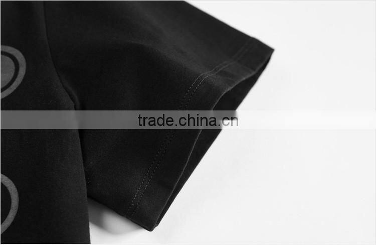 Women Short sleeve Summer T-Shirt Black Crop Top t-shirt with printing design