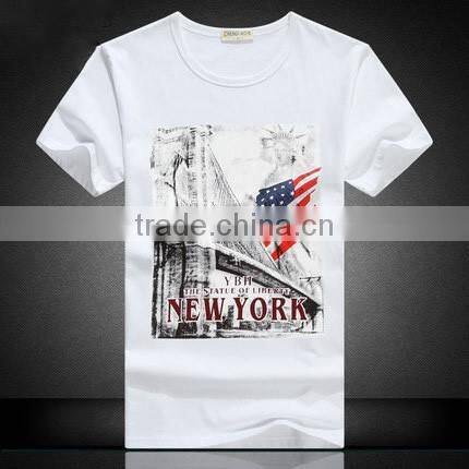competitive price 50 50 cotton polyester fabric custom print t-shirt