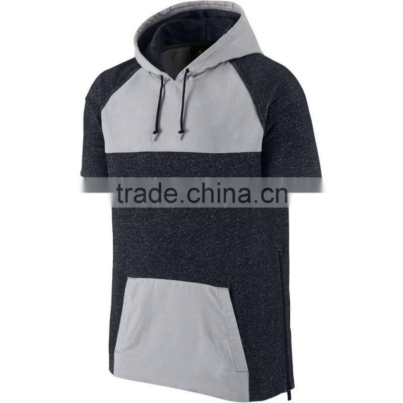 high quality mens casual short sleeve hoodies