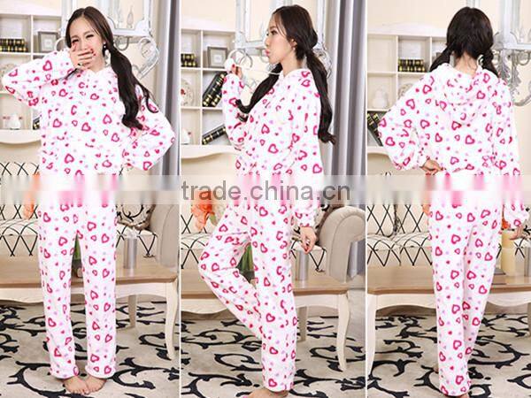 Chinese Adult Warm Fleece Pajamas