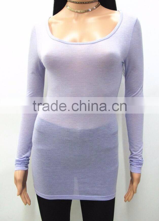 Runwaylover Hot Sale 2017 Ladies Fashion Deep V-Neck Basic T-Shirts