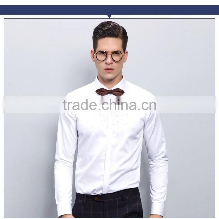 Top Quality White Dress Shirts Men Slim Fit
