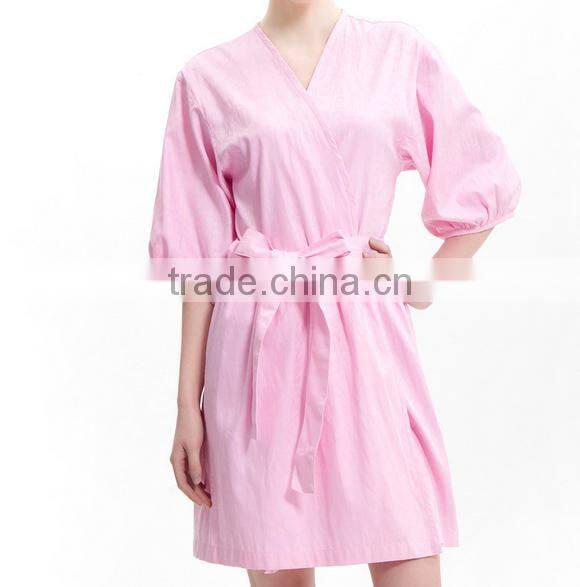 Average Size Stock Customized Logo Cheap Cotton Waffle Hotel Bath Robe WR1-0012