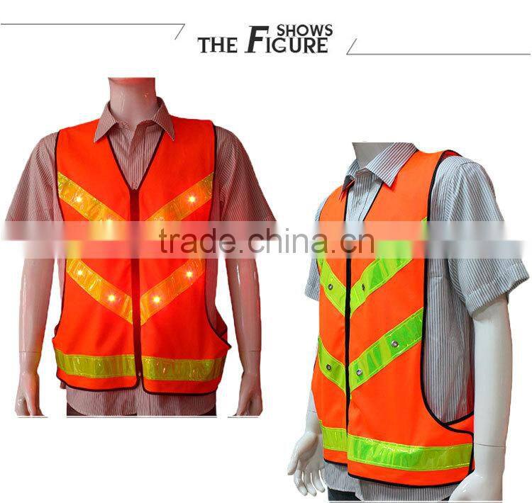 Led Reflective Work Safety Vest Disposable Safety Vest/Police Safety Vests