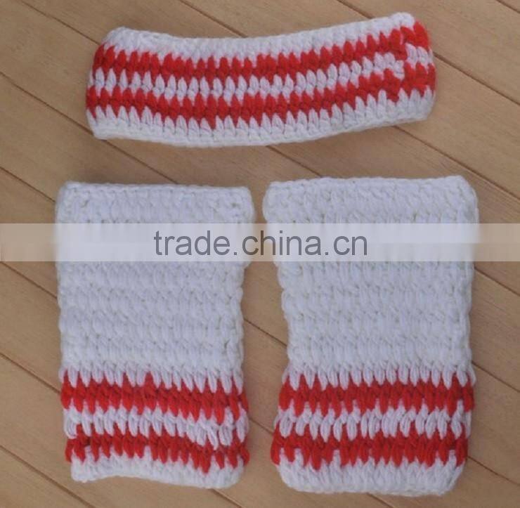Good quality baby knitted cap/baby handmade cartoon hat pant set