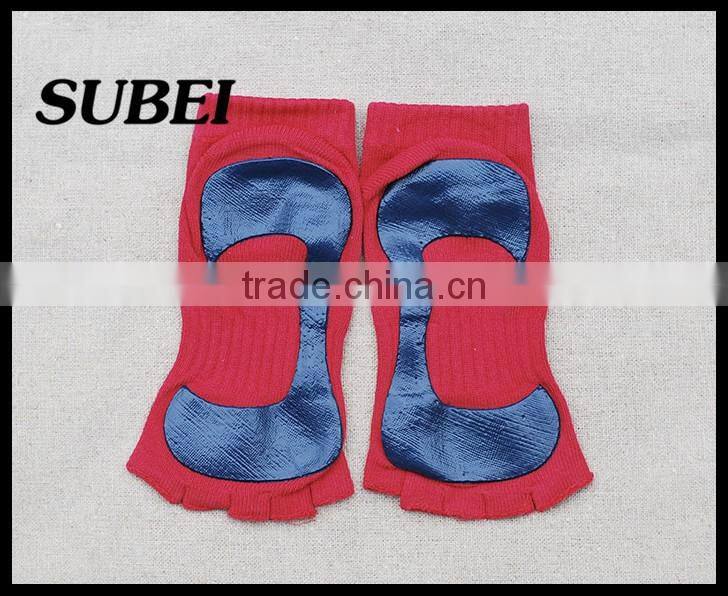 support & Open toe non-slip breathable cotton knitted yoga pliate socks