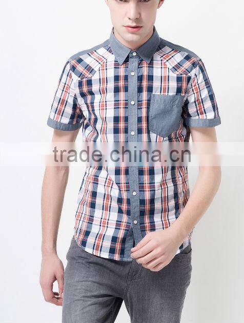 Latest design Egyptian cotton Italian jeans men casual shirt