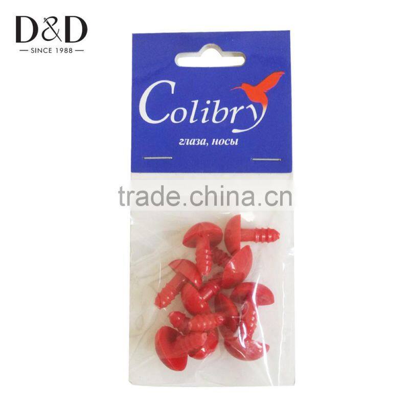 D D 10pcs Red Plastic Eyes and Noses Toy Doll DIY Accessories for Making Children Toys