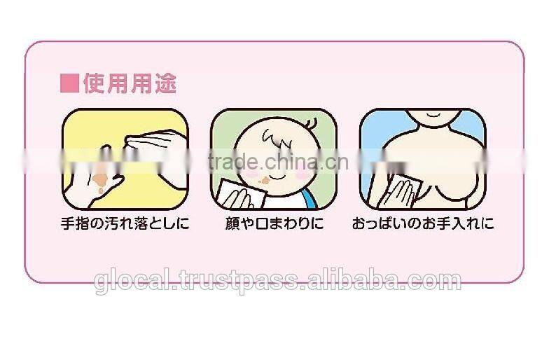 Japan Wet Cotton wet wipe Two-fold, 2 sheets (20 packs) Wholesale