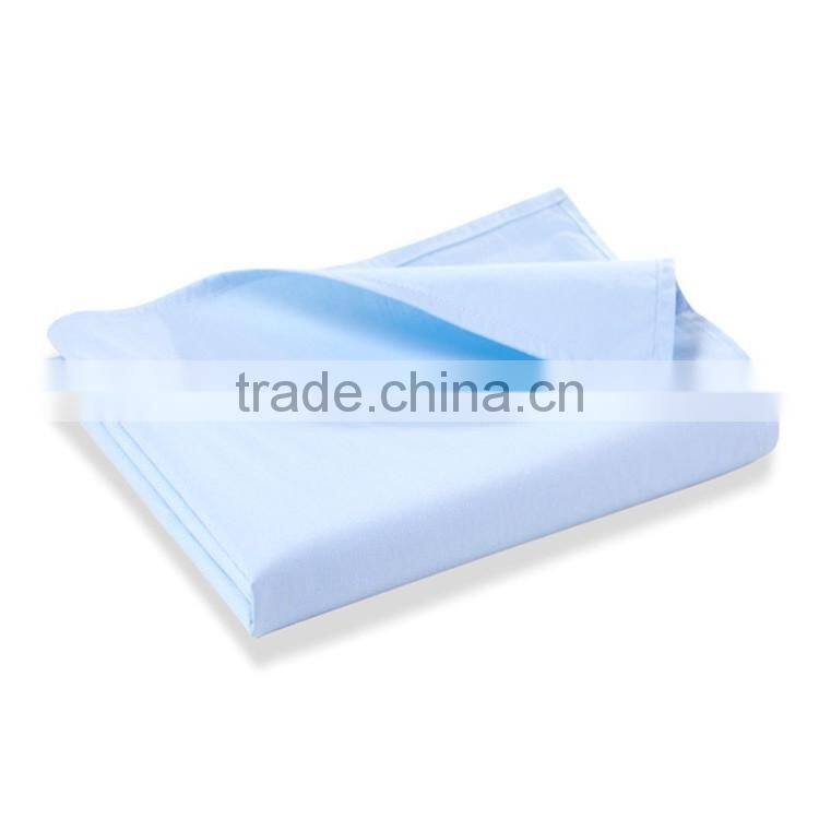 shaoxing factory wholesale cotton woven light blue unisex baby flat sheet