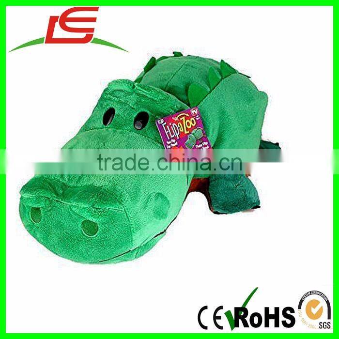 2 in 1 STUFFED TOY GRIZZLY BEAR TURN INTO ALLIGATOR