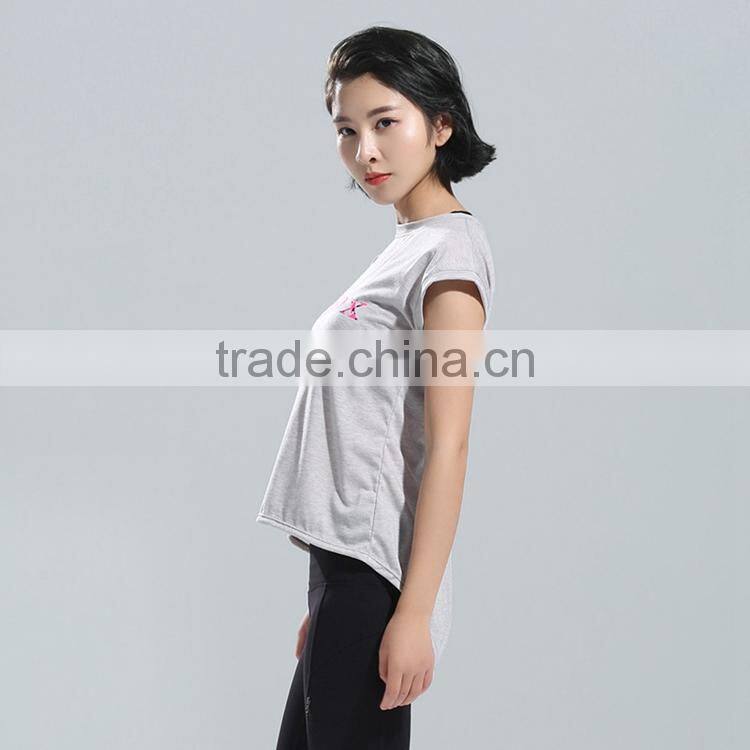 Fitness Women Sport Workout Short Sleeve Tops Gym Yoga Running T-shirt