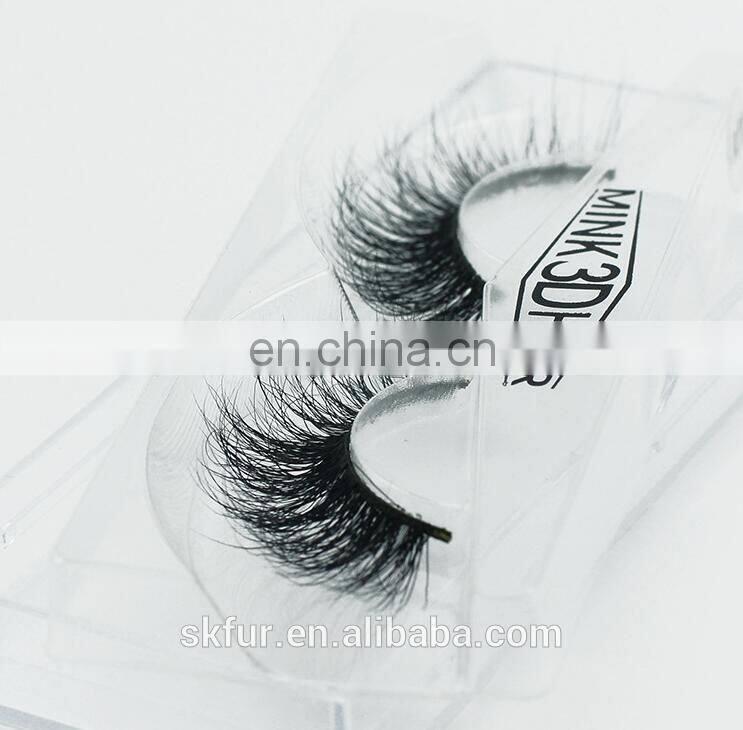 Factory wholesale private label invisible band individual 3d real mink strip eyelashes