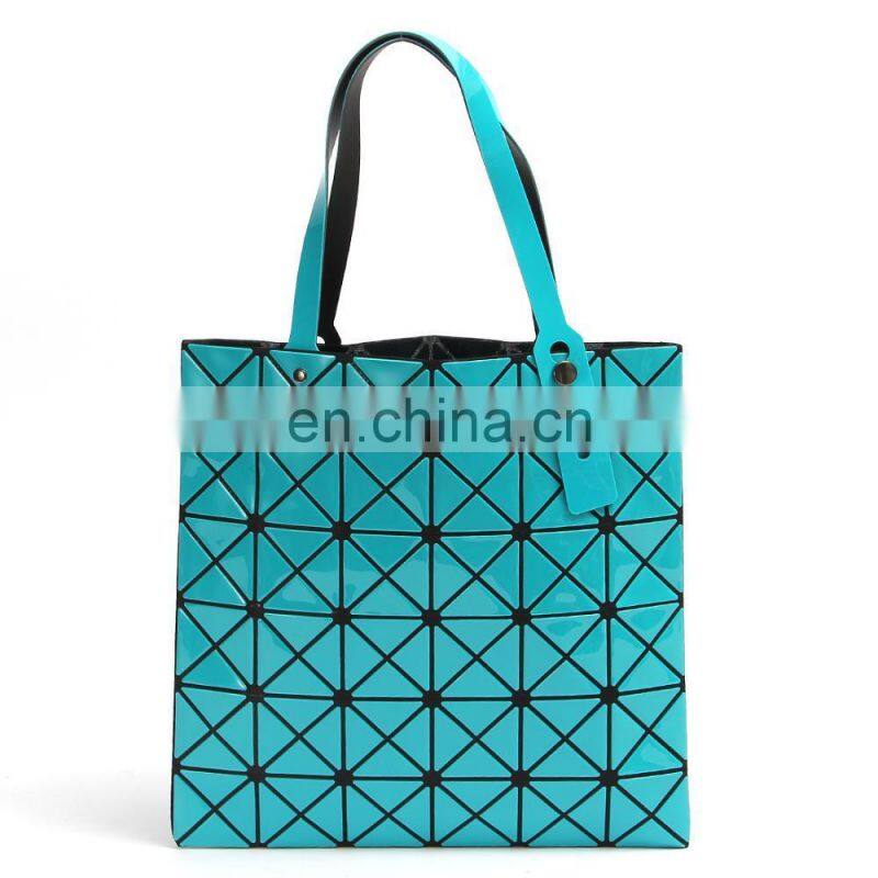Laser Tote Bag Lady Geometry Plain Split Joint Shoulder Bags Women Sequins Handags